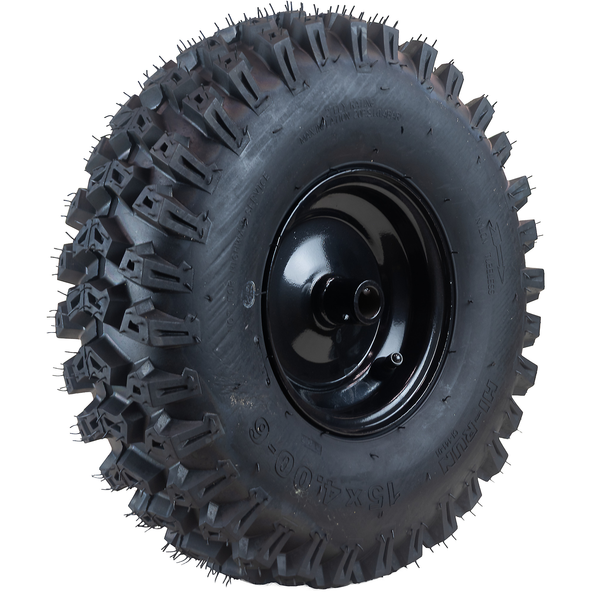 Hi-Run Snowblower Tire Assembly 15x4.00-6 2PR on 6x2.5 WHEEL (3/4" Hub), SNPT1024